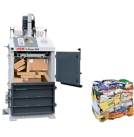 HSM V-Press 504 QSR Vertical Baler – 120V
